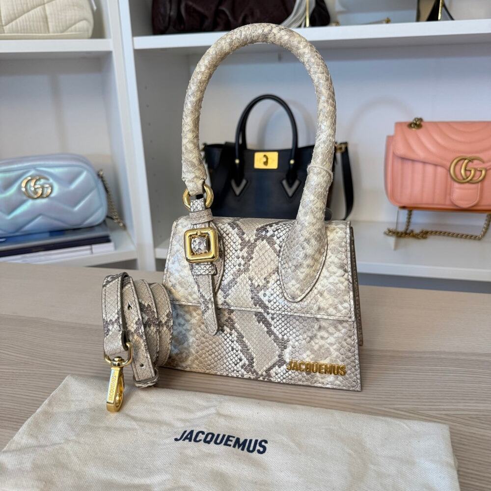 Jacquemus Goatskin Python Embossed Le Chiquito Mo… - image 1